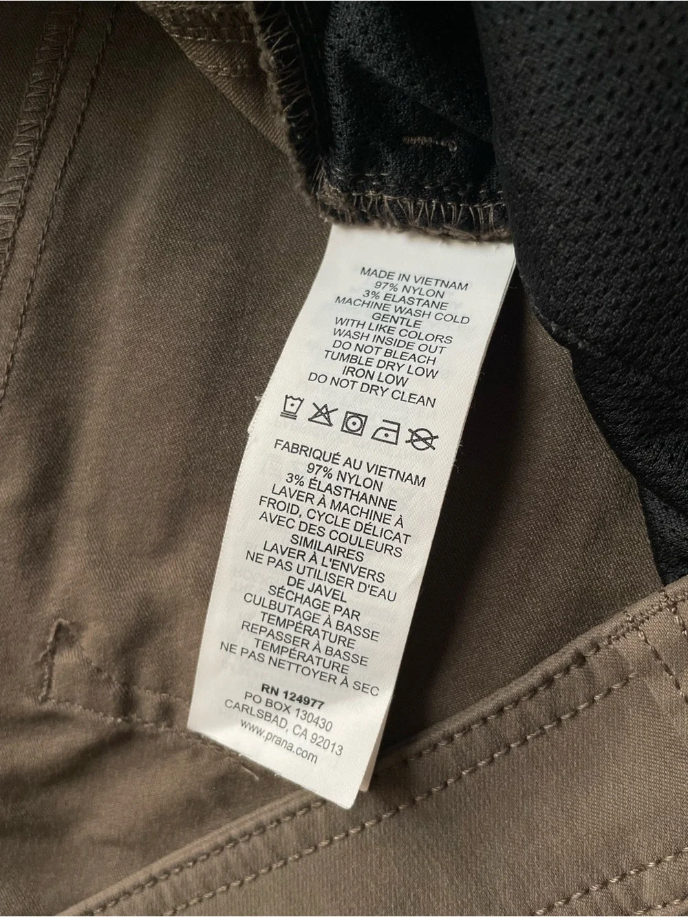 Prana Men's Brion Olive Green Hiking Pants 38x30 Gorpcore Utility Outdoor Travel